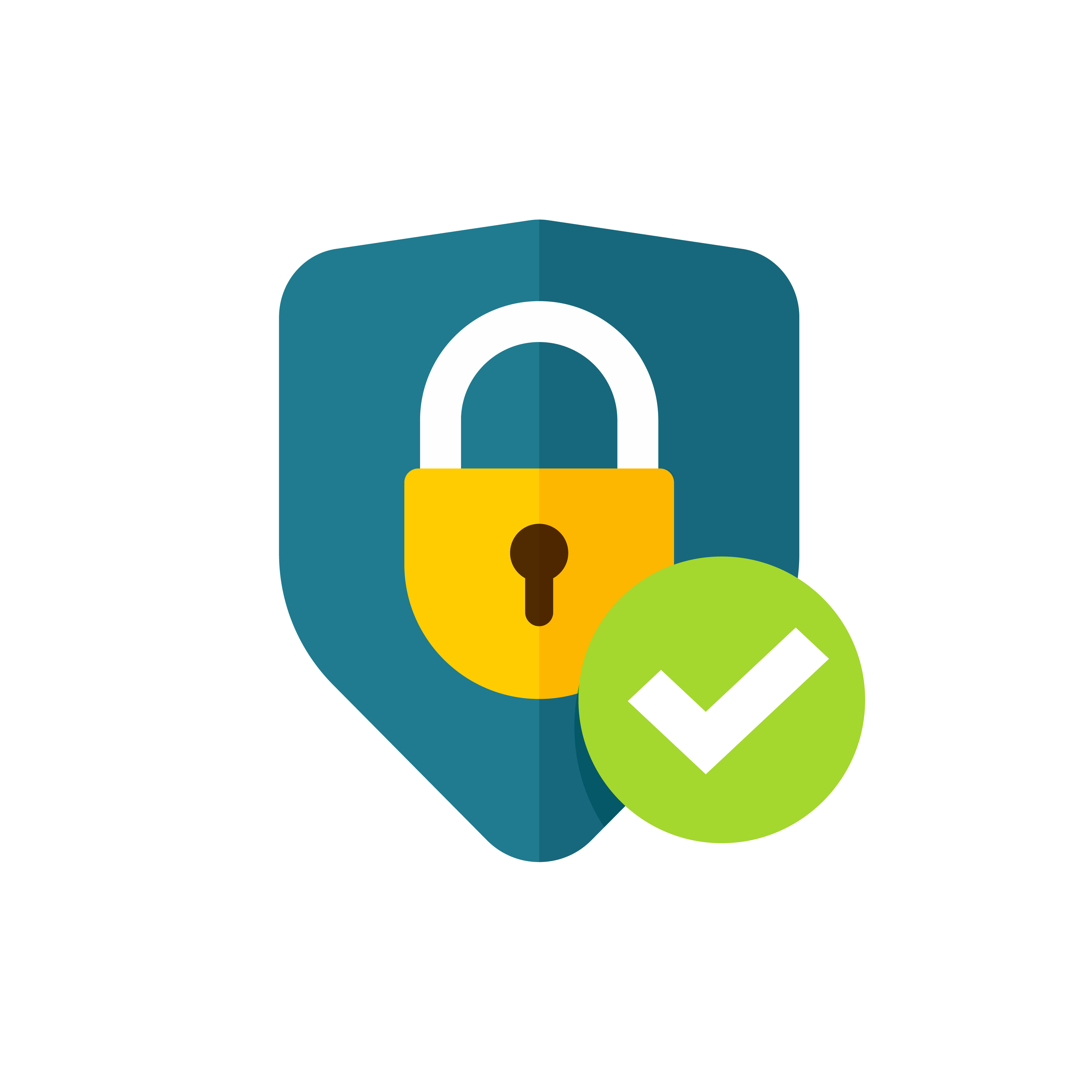 A security shield with a lock and checkmark — protecting patient data is non-negotiable