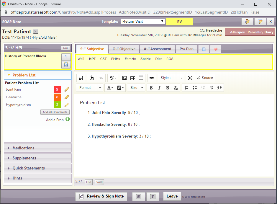 ChartPro clinical charting built for functional medicine